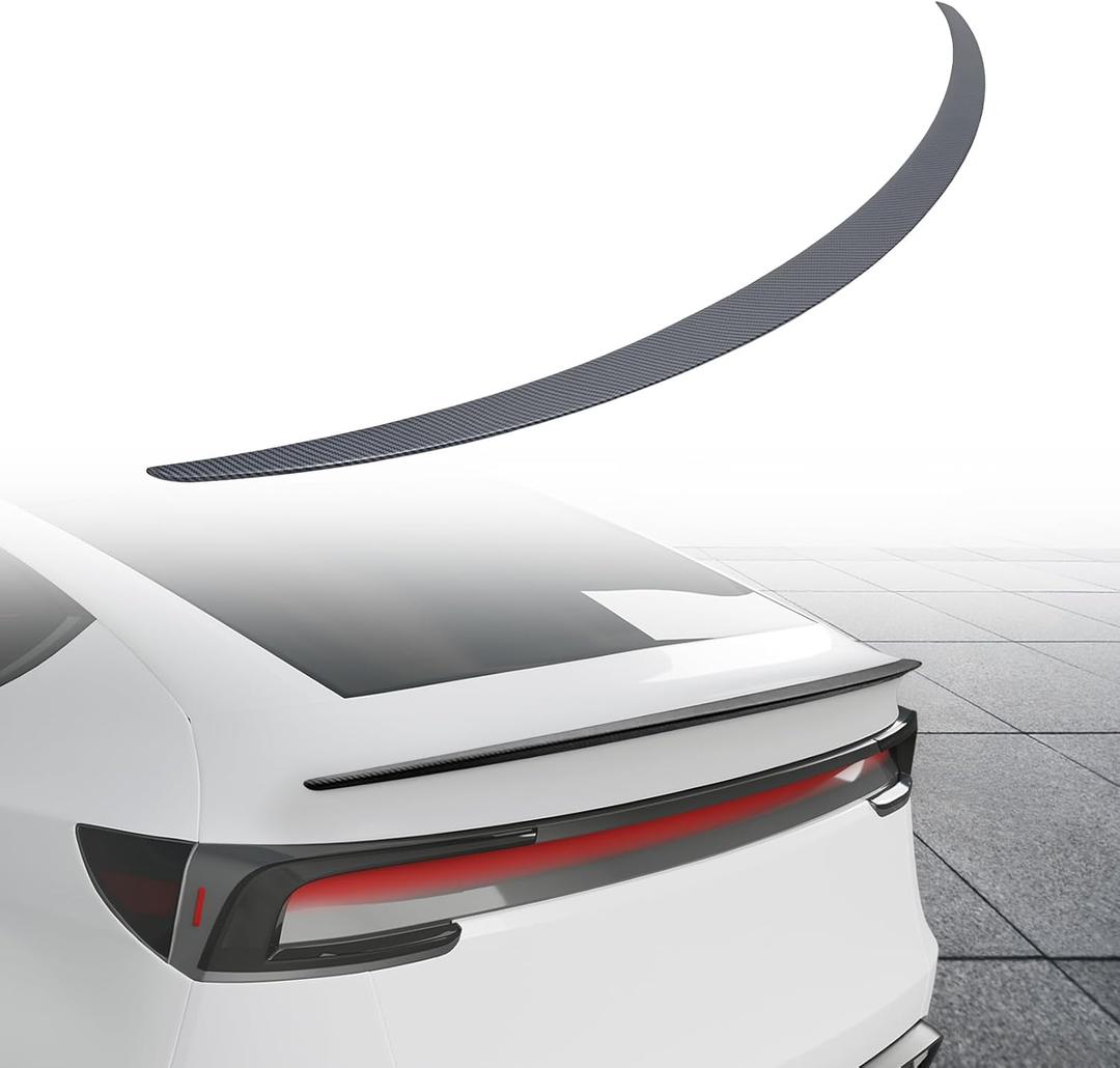 Spoiler Fit for Tesla Model Y Juniper 2025 2026, Upgrade ABS Material Rear Spoiler Wing OEM Rear Trunk Lip, Model Y Accessories (Matte Carbon Fiber)