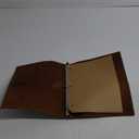 JJNUSA Leather A4 3 Ring 8.5" x 11" Binder Organizer Holder Writing Portfolio Multi Document Case with Removable Binder