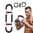 TIMVIEA Twister Arm Trainer, Adjustable 3+ Resistance Levels(60-110 lbs) Chest Workout Equipment for Men & Women, Portable Detachable Upper Body Fitness Machine for Home & Gym