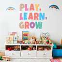 Bemeol Letter Stickers 351 Pieces 4 Inch Bulletin Board Letters Alphabet Cutout Letter for Bulletin Board Display Home Classroom School Decor(Colorful)