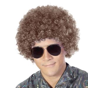 FREE BEAUTY Fluffy Afro Synthetic Clown Wig for Men Women Cosplay Anime Party Christmas Halloween Fancy Funny Wigs (Brown)