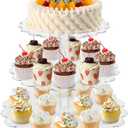 Acrylic Cupcake Stand with Lace Edge, 3 Tier Round Clear Cake Stand Cupcake Display Tower Rack Cookie Macarons Donut Stand Desserts Serving Tray Table Centerpiece for Birthday Wedding Party Decor (2#)