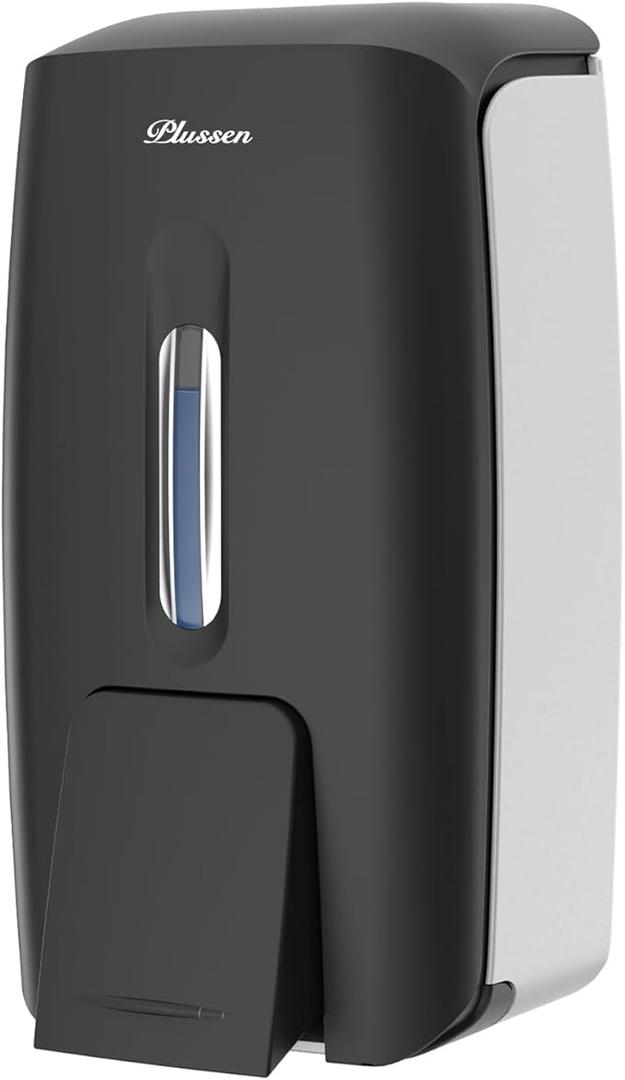 Soap Dispenser Wall Mount 28oz Commercial Hand Soap Dispenser for Bathroom Liquid Gel Hand Sanitizer Dispenser No Drilling Black