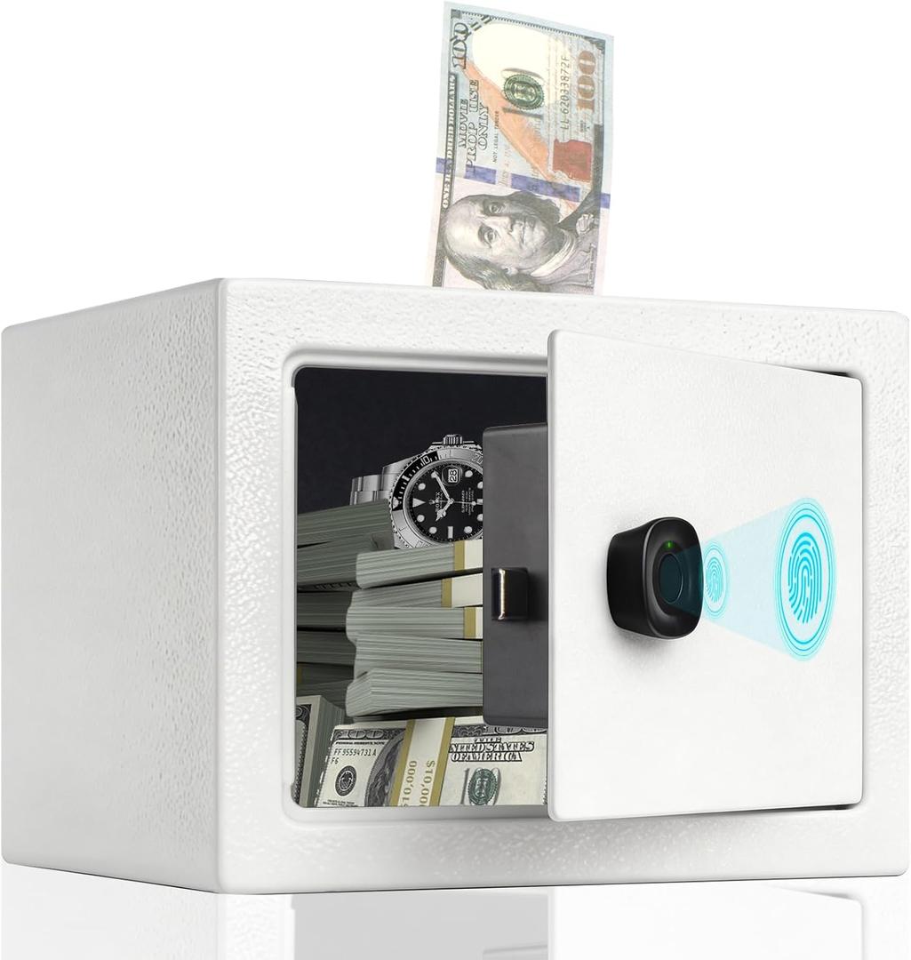 Fingerprint Piggy Bank Safe for Adult, Biometric Large Metal Money Bank, Boy and Girl Coin Jar for Honeymoon Trips, Birthday Gifts, College Funds, Car Funds, Home Savings
