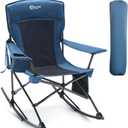 Portal Outdoor Rocking Chair Camping Folding Portable Rocker with Cup Holder Side Pocket Carry Bag, Support 350LBS (Midnight Blue), 18 Inches X 24 Inches X 20 Inches