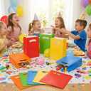 2 x UnicoPak 16 Pack Orange Party Favor Bags Birthday Goodie Bags Small Gift Bags for Party, Treat, Candy, Cookie, Goody, 6x3x9 inches