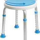 Vaunn Medical Tool-Free Assembly Adjustable Swivel Shower Stool Seat Bench with Anti-Slip Rubber Tips for Safety and Stability, 
Product Dimensions	13"D x 13"W x 20.5"H