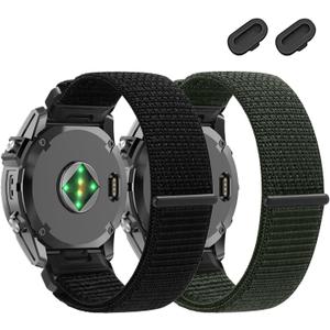 22mm Nylon Watch Bands for Garmin tactix 8/Fenix 8 pro 47mm/Fenix E/Fenix 7/Fenix7 Pro/Fenix 6 Pro/Fenix 6,QuickFit Sport Band for Fenix5/Fenix 5 Plus/Forerunner 970/965/945/Descent G2/G1 Solar