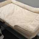 EHEYCIGA Orthopedic Dog Beds for Extra Large Dogs, Waterproof Memory Foam XL Pet Bed with Sides, Non-Slip Bottom and Egg-Crate Foam Big Dog Couch Bed with Washable Removable Cover, Beige (44.0"l X 32.0"w X 6.5"th)