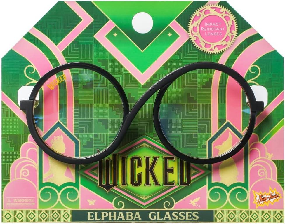 Sun-Staches Wicked Official Elphaba Glasses | Costume Eyewear Accessory | Adult and Child Size