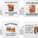 Gueevin 100 Pack Funny Whiskey Cocktail Napkins 5 x 5 Inch Cocktail Paper Napkins with Drinking Quotes for Bar, Themed Party, Tasting Club, Whiskey Birthday Decoration Gifts for Men Adult Drinkers