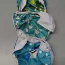 ALVABABY Large Swim Diapers 3pcs Baby & Toddler Snap One Size Reusable Adjustable Baby Gifts Baby Boy 3SWY36 (Small, Shark Brother$swan$avocado)