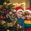 Dachshund Tan Brown Hugging Candy Cane Dachshund Gifts for Women 2D Flat Acrylic Ornament - Christmas Tree Decoration, Gifts for Dog Lovers 2025