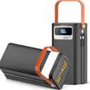Portable Power Bank Station 99Wh Outdoor Generator with Flashlight LCD Display Backup Phone Battery Pack Portable PD Fast Charger for Laptop Cellphone Travel Camping Home Use