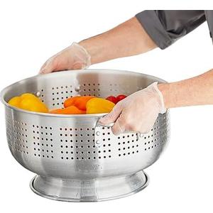 16 Qt. Aluminum Colander with Base and Handles  Heavy-Duty 16-Gauge Commercial Strainer for Pasta, Fruits, and Vegetables- (Large Colander with Top Diameter of 16.5 inches) (1, 16 Quart)