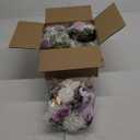 BLOSMON Artificial Flowers Ball Wedding Centerpieces 6 Pcs Lilac Rose Artificial Flower Center Pieces Decoration for Table Silk Kissing Ball Faux Floral Bouquet Arrangements for Home Party DIY Decor