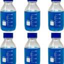 Karter Scientific 500ml Glass Round Media Storage Bottles with GL45 Screw Cap, Borosilicate Glass, 251M5 (Pack of 6)
