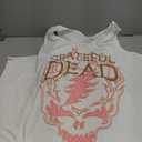 Grateful Dead Unisex-Adult Grateful Dead Flaming Steal Your Face Tank Top (Large, White)