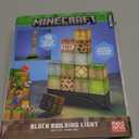 Paladone Minecraft Building Block Night Light  Officially Licensed LED Lamp for Boys Bedrooms, Gaming Decor & Gifts  Fun Minecraft Room Accessory