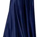 MAKABO Maxi Satin Skirts for Womens High Waisted Flowy Long A line Skirt Trendy for Office Holiday Party, Large