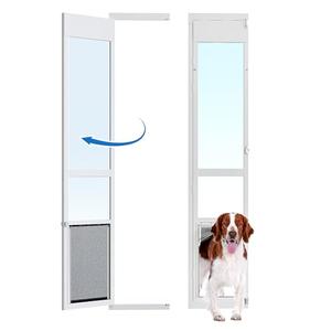 XLarge Openable Pet Door for Sliding Glass Doors, Adjustable 91 7/16" to 96" Slider Height, Extra Large Dog Door for Sliding Glass Door, All-Metal Framed & Panel & Lock -Extra Large Tall