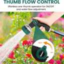 Heavy Duty Garden Hose Nozzle, Water Hose Sprayer Nozzle with Thumb Flow Control, 10 Spray Patterns, High Pressure Hose Nozzle for Lawn & Plant Watering, Car & Pet Washing Forest Green
