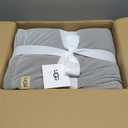 UGG Bliss Throw Blanket Plush Soft Fleece Fluffy Blankets for Bed or Couch Oversized Warm Reversible Machine Washable Medium Weight Home Decor Giftable Throw, 50-inch x 70-inch, Seal Grey