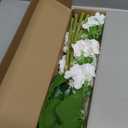 Waipfaru 21" Real Touch White Hydrangea Artificial Flowers with Long Stem & Leaves, Full Latex Faux Hydrangea Flowers for Home Decor Party Floral Arrangements Wedding Bouquets Centerpieces, 4Pcs
