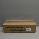 SPACEKEEPER Slim Rolling Storage Cart 4 Tier Bathroom Organizer Utility Cart Mobile Shelving Unit Tower Rack for Kitchen, Laundry Room, Bathroom, Narrow Places, Pink