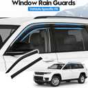 Grand Cherokee L Rain Guards - Window Visors for Jeep Grand Cherokee L 2021-2025 2026, Out-Channel Side Window Rain Guards for Grand Cherokee L Accessories, 4PCS, Black