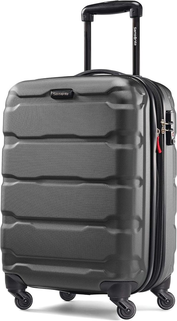 Samsonite Omni PC Hardside Expandable Luggage with Spinner Wheels, Black, Carry-On 20-Inch