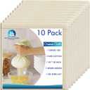 10 PCS Reusable Cheesecloth, Grade 100, 20x20 Inch Hemmed Cheese Cloth for Straining Craft, 100% Cotton Unbleached Cloth Strainer for Cooking, Baking, Juicing, Cheese Making