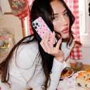 Wildflower Cases - Apple A Day, Compatible with Apple iPhone 16 Pro | Red Fruit Green Plaid Popular Aesthetic Cute Trendy - Protective Black Bumper, 4ft Drop Test Certified, Women Owned Small Business