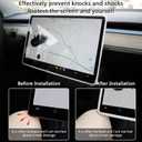 TOPABYTE 3PCS Center Console Accessories for Tesla Model Y 2021-2024 and Model 3 2021-2023 Cup Holder Insert, Screen Edge Protector Frame, Silicone Wireless Charger Mat, White