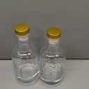 Dandat 24 Pack 6 oz Clear Glass Liquor Bottles With Cork lids Bulk Homebrewing Empty Bottles for Whiskey, Drinks Oil Vinegar, Limoncello, Beverages, Liqueurs, and Alcohol (Gold)