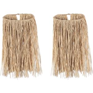 Beistle S50430-NAZ2 Adult Raffia Hula Skirts 2 Piece, 31" x 28", Natural
