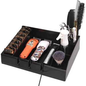 Barber Clippers Tray Station Hair Trimmer Holder Multifunctional Razors Case Stylist Hairdressing Combs Clips Scissors Holder(12.87" X 8.9")