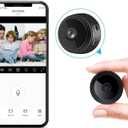 Secret Camera Spy Camera WiFi Home Security Camera Mini Hidden Camera Video Recorder Night Vision Live Feed Playback Phone App Control Nanny Cam Pet Camera (Black)