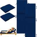 Outdoor Chaise Lounge Cushions Covers for Patio (Not Includes Cushion(Navy Blue, 72"x 22"x 3"-2Pcs)