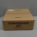 Dinner Plates Set of 12, 10-1/2 inch Glass Salad Plate Set Scratch Resistant, Kitchen White Plates for Serving Dishes, Microwave and Dishwasher Safe