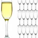 Elegant Champagne Glasses Set of 16, Long Stem Glass Champagne Flutes for Mimosa, Sparking Wine, Wedding, Party - 6 oz, Clear