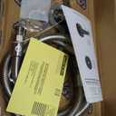 T&S Brass B-0102 Pot & Glass Filler, Plain End Curved Nozzle, 68-Inch Flexible Stainless Steel Hose