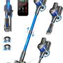 FABULETTA Cordless Vacuum Cleaner, 38Kpa Vacuum Cleaners for Home with 500W Brushless Motor, 6 in 1 Lightweight Stick Vacuum Up to 55 Mins Runtime, Great for Pet Hair/Carpet/Hard Floor, Deep Blue