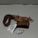 Bag Strap Crossbody Charms for Bogg Bag Accessories - Shoulder Strap Neoprene Luggage Handle Wrap for Suitcase & 2 Key Holders Brown Leopard