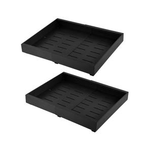 Adjustable Pull out Cabinet Shelves - Heavy Duty Adhesive Drawers - Adjustable Cabinet Storage Tray Organizer for Restaurant Kitchen Cookware