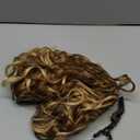 Curly Clip In Hair Extensions, 4PCS 20 Inch Dark Blonde with Highlights Extensions Clip Ins, Lace Weft Short Curly Invisible Natural Hairpieces for Women