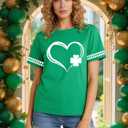 St. Patricks Day Shirt for Women: St Paddy's Clover Shamrock Tee Irish Lucky Short Sleeve T-Shirts Tops