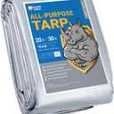 GUARD SHIELD Heavy Duty Tarp 20x30 Feet Silver Multi Purpose Thick Waterproof Poly Tarp Cover 10mil