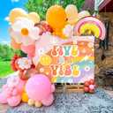 4 x Five Is a Vibe Birthday Party Decorations Girl Five is Vibe Birthday Decoration 5th Party Decorations Daisy Groovy Hippie Boho Party Favor