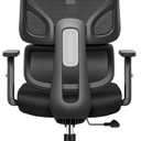 Office Chair Ergonomic Desk Chair, High Back Gaming Chair, Big and Tall Reclining Comfy Home Office Desk Chair Breathable Mesh Lumbar Support Computer Chair Adjustable Arms, 3D Headrest (Black)